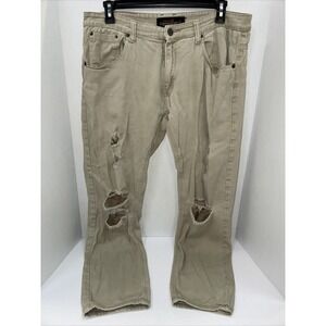 Copper Rivet Pants Men's Size 36x32 Khaki Pants Ripped Style